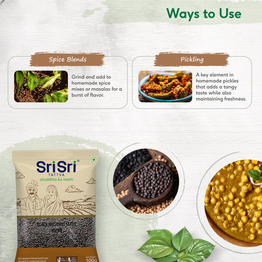 Sri Sri Tattva Black Mustard Seeds, 100 g