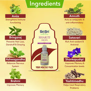 Sri Sri Tattva Shakti Drops - Ayurvedic Immunity Booster For All | Best For Strength & Stamina, Relief From Cold & Sore Throat | Monthly Pack | 30 ml
