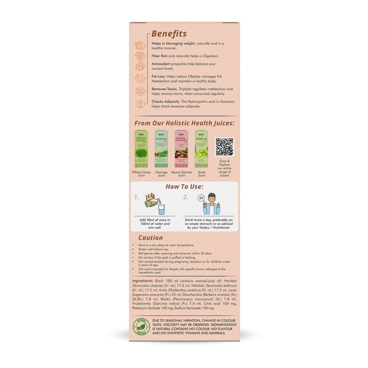 Sri Sri Tattva Shape Up, Slimming Juice | 1 L