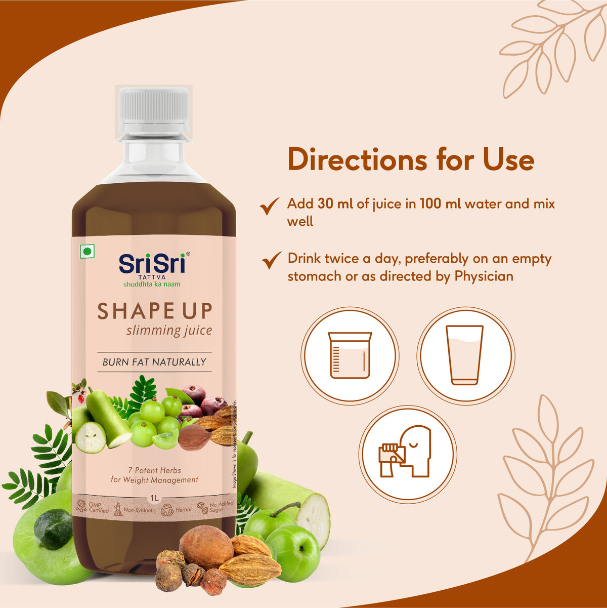 Sri Sri Tattva Shape Up, Slimming Juice | 1 L