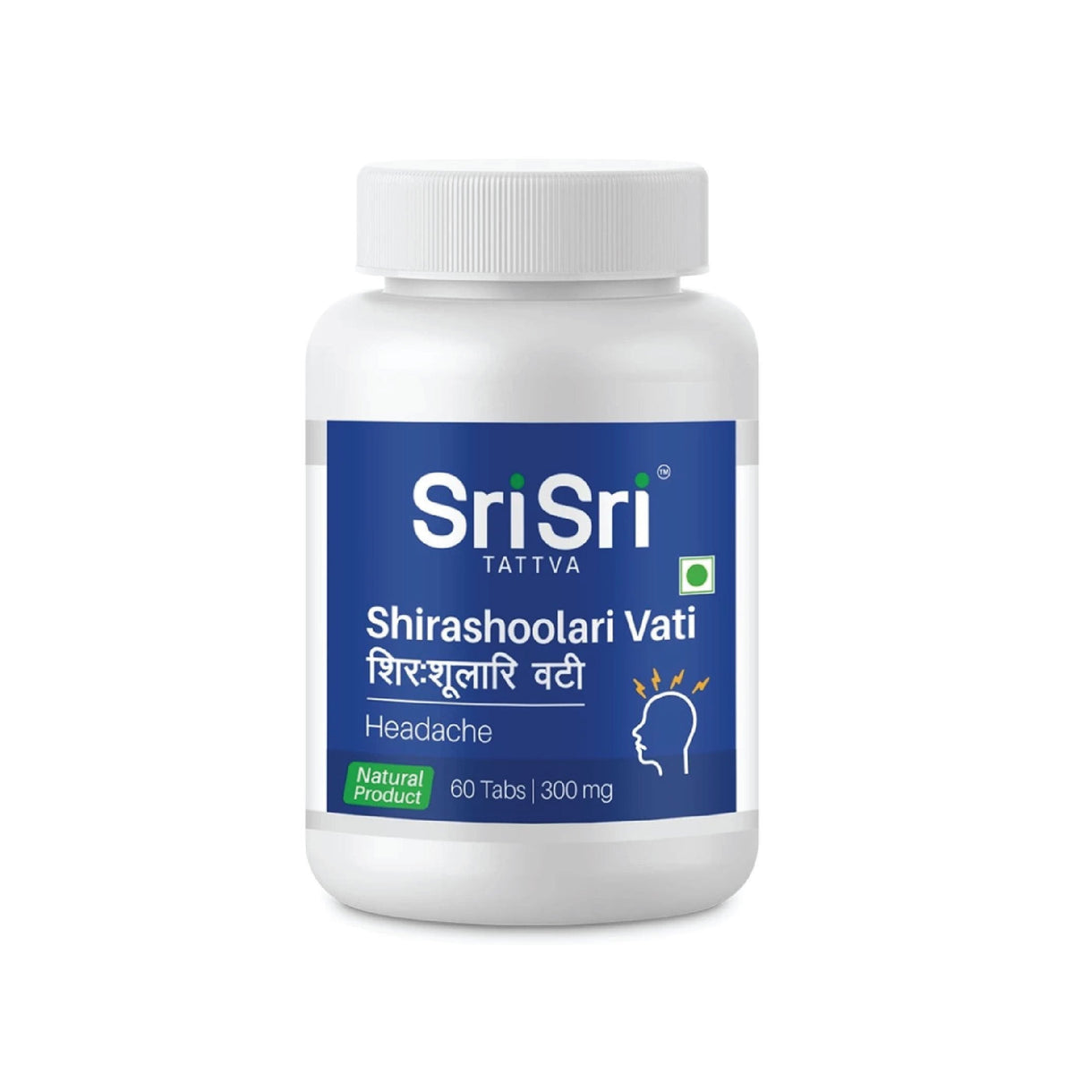 Sri Sri Tattva Shirashoolari Vati - Headache, 60 Tabs | 300 mg