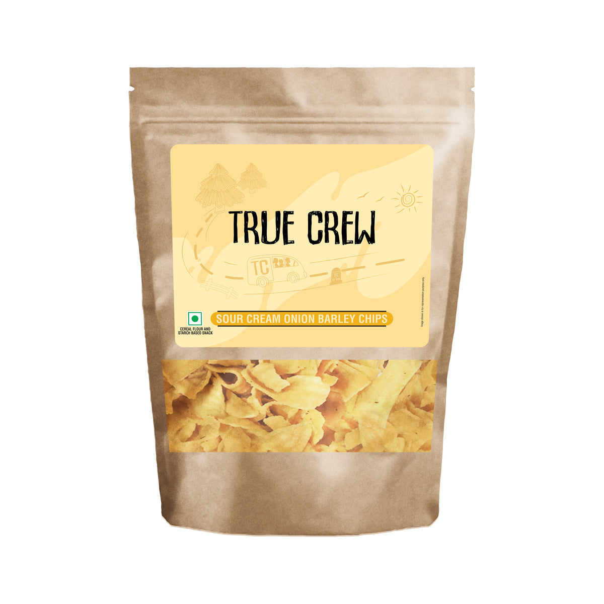 Sri Sri Tattva TRUE CREW - Sour Cream Onion Barley Chips, 125 g