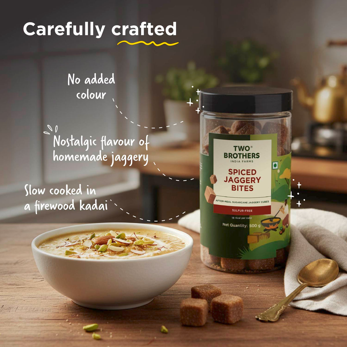 Two Brothers Organic Farms Spiced Jaggery Cubes