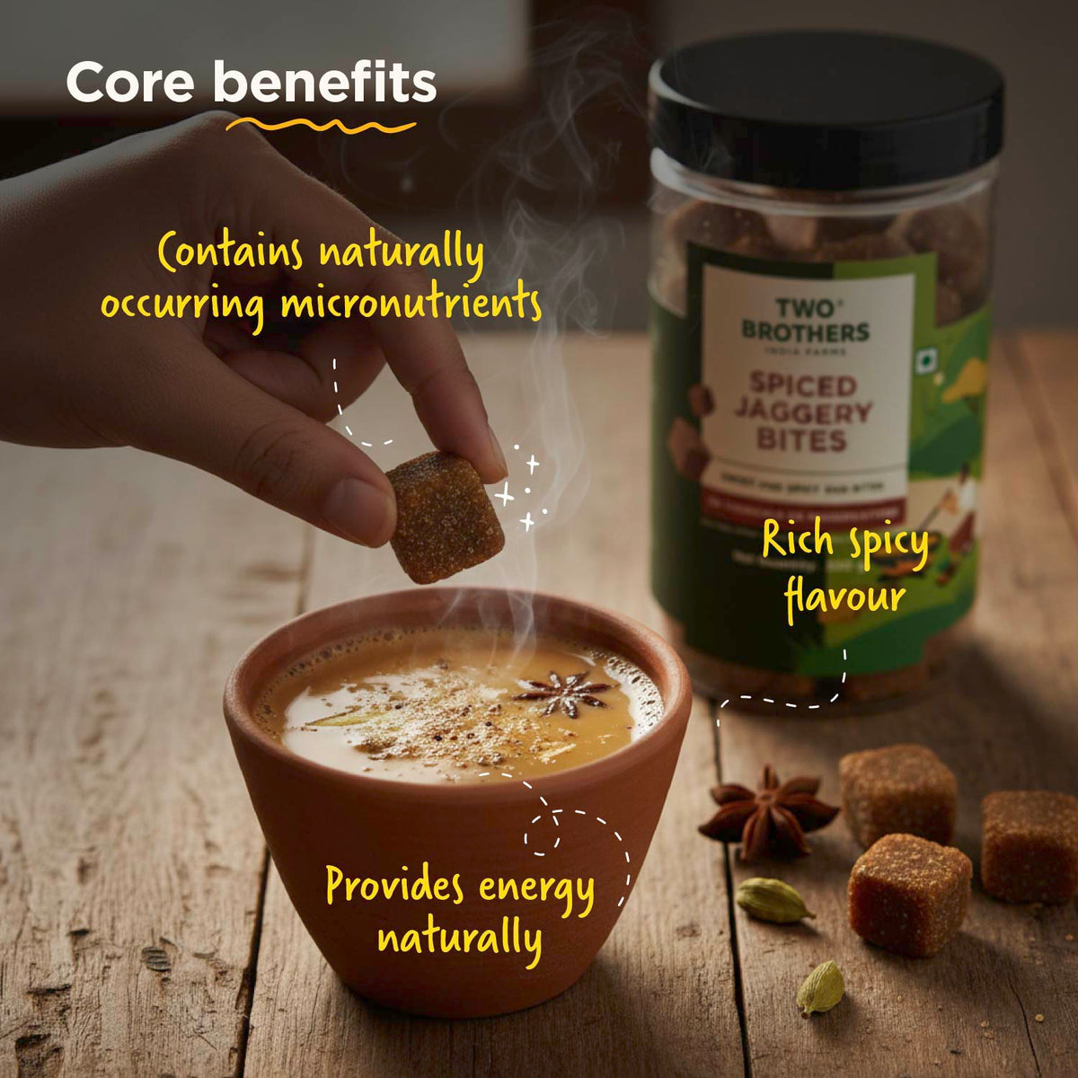 Two Brothers Organic Farms Spiced Jaggery Cubes