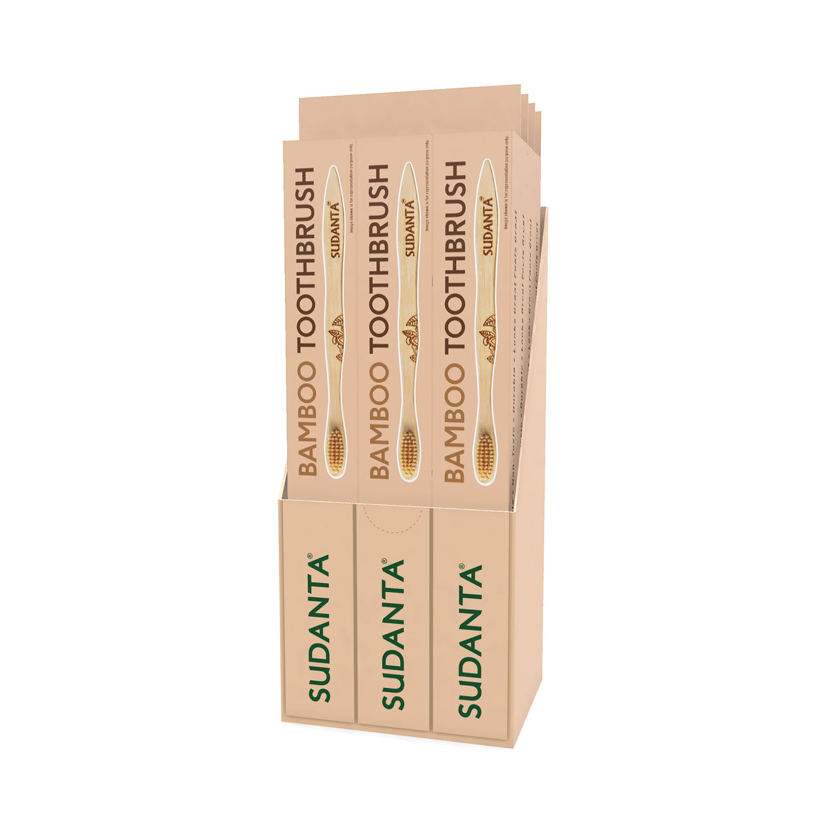 Sri Sri Tattva Sudanta Bamboo Toothbrush | Pack of 12