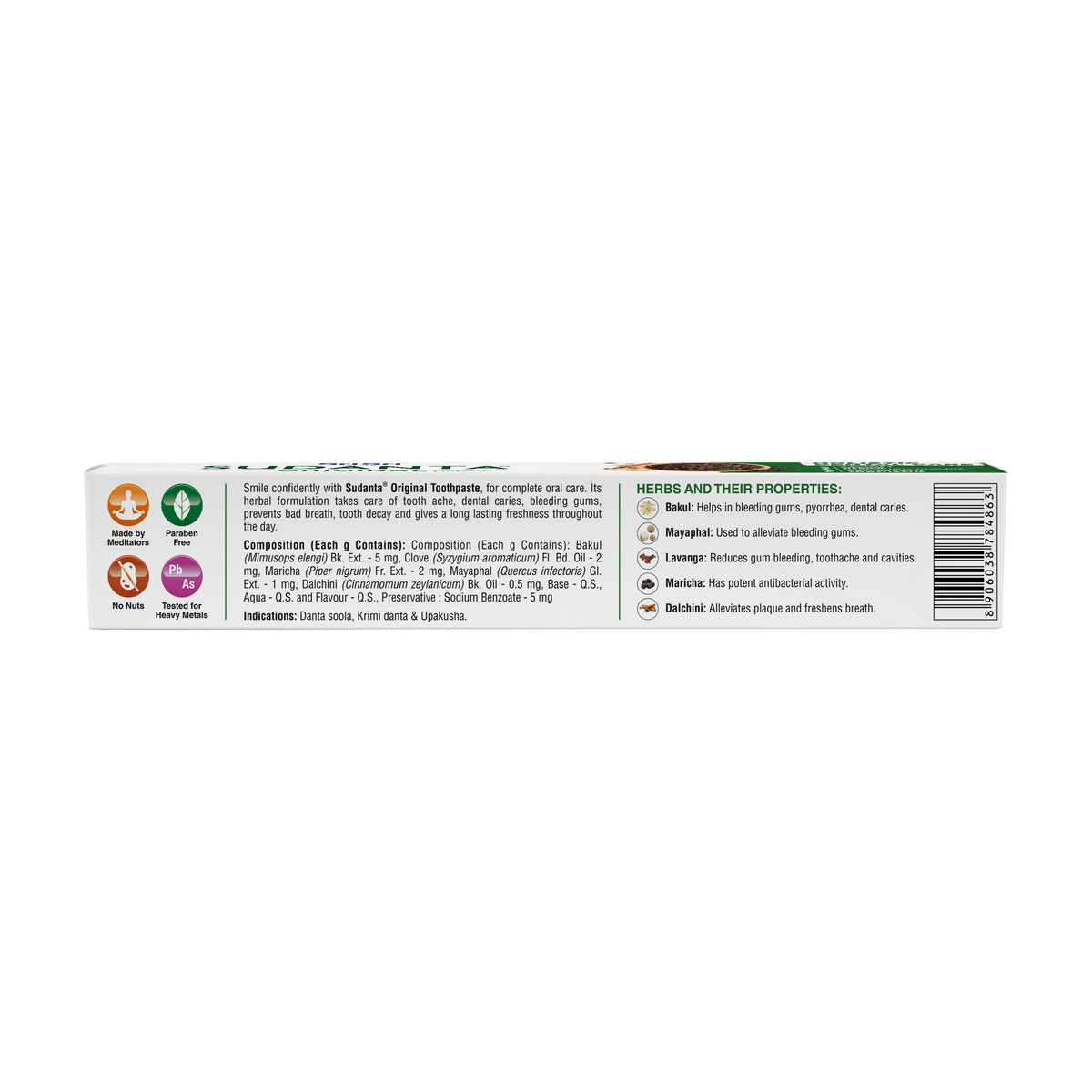 Sri Sri Tattva Sudanta Original Toothpaste | Non - Fluoride | 100% Vegetarian | 200 g