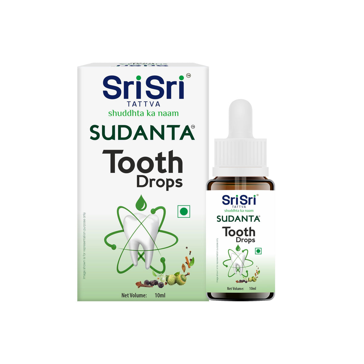Sri Sri Tattva Sudanta Tooth Drops | One Solution For All Your Dental Problems | Natural Oral Protection | 10 ml
