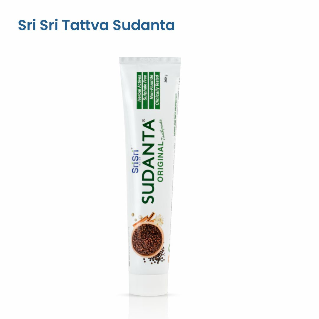 Sri Sri Tattva Sudanta Original Toothpaste | Non - Fluoride | 100% Vegetarian | 200 g
