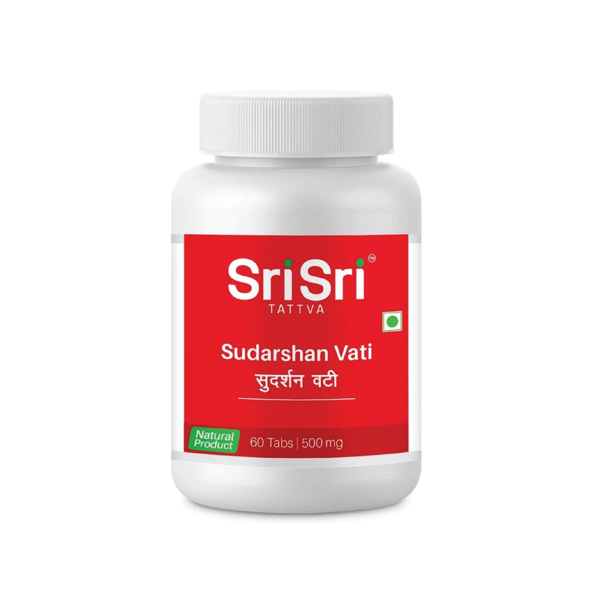 Sri Sri Tattva Sudarshan Vati - Fever & liver Disorders , 60 Tabs | 500 mg