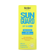 Sri Sri Tattva Sunguard, SPF 50 PA +++ | With Anti Oxidants Moringa, Carrot Seed Oil & Turmeric | 50 g