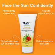 Sri Sri Tattva Protecting Sunscreen Cream - Natural Sun Block Expert, 60 ml
