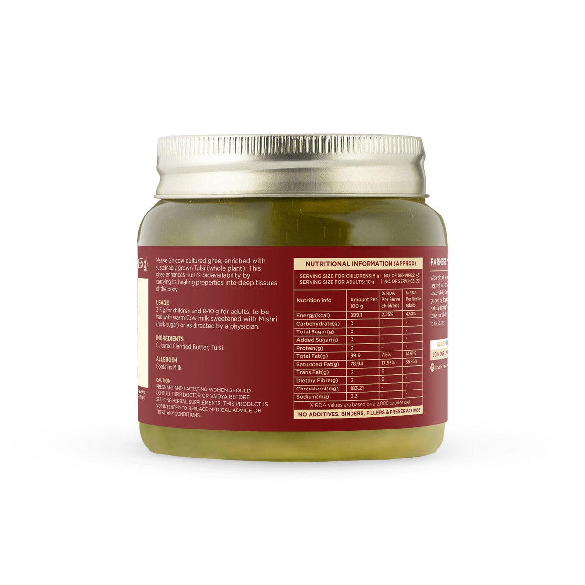 Two Brothers Organic Farms Tulsi Ghee