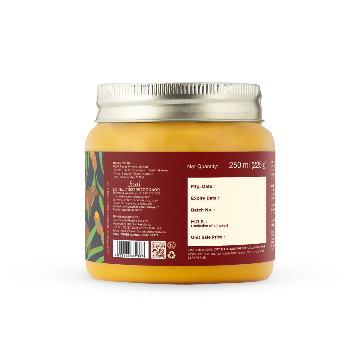 Two Brothers Organic Farms Turmeric Ghee