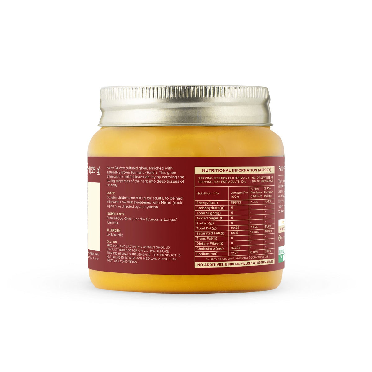 Two Brothers Organic Farms Turmeric Ghee