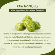Sri Sri Tattva Raw Noni Juice - Holistic Health | Anti-inflammatory, Antioxidant, Immune Enhancing, Rich In Biotin & Vitamin C | 1 L