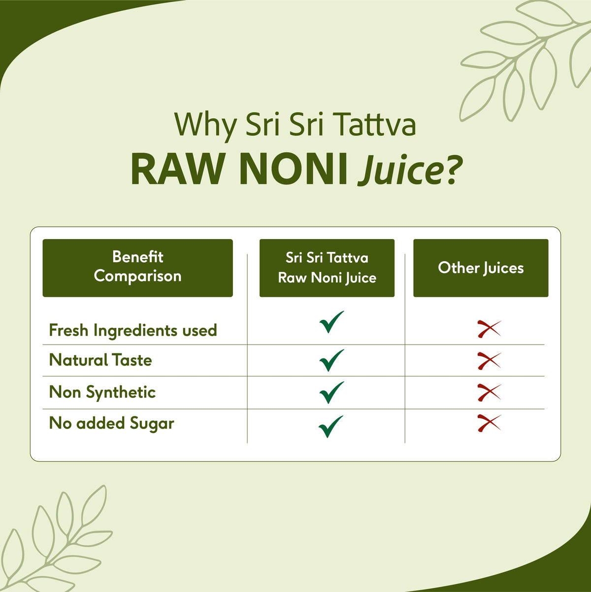 Sri Sri Tattva Raw Noni Juice - Holistic Health | Anti-inflammatory, Antioxidant, Immune Enhancing, Rich In Biotin & Vitamin C | 1 L