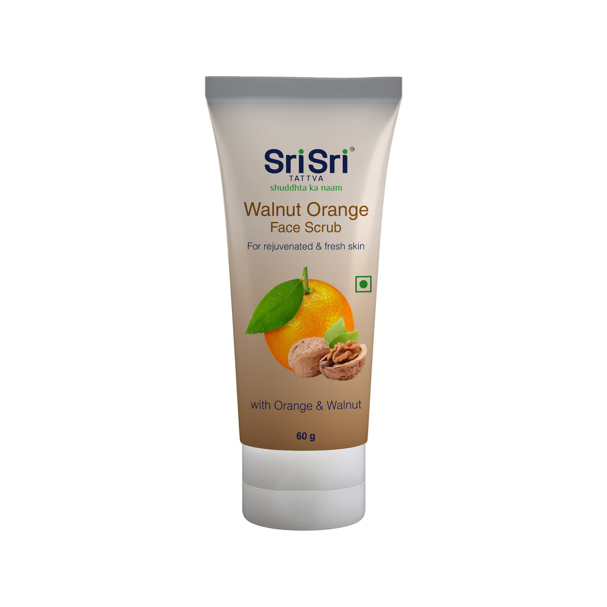 Sri Sri Tattva Walnut Orange Face Scrub - For Rejuvenated & Fresh Skin, 60 g