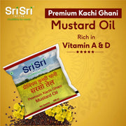 Sri Sri Tattva Premium Kachi Ghani Mustard Oil Pouch, 500 ml