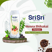 Sri Sri Tattva Henna Shikakai Shampoo - For Silky Smooth & Conditioned Hair, 200 ml