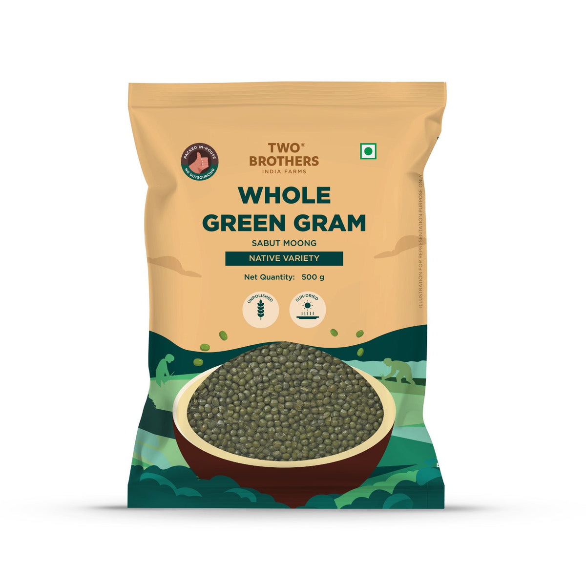 Two Brothers Organic Farms Whole Green Gram