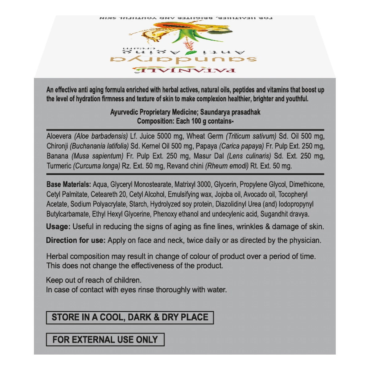Patanjali Saundarya Anti Aging Cream