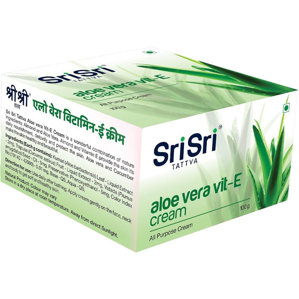 Sri Sri Tattva Aloe Vera Vit - E Cream - All Purpose Cream, 100 g