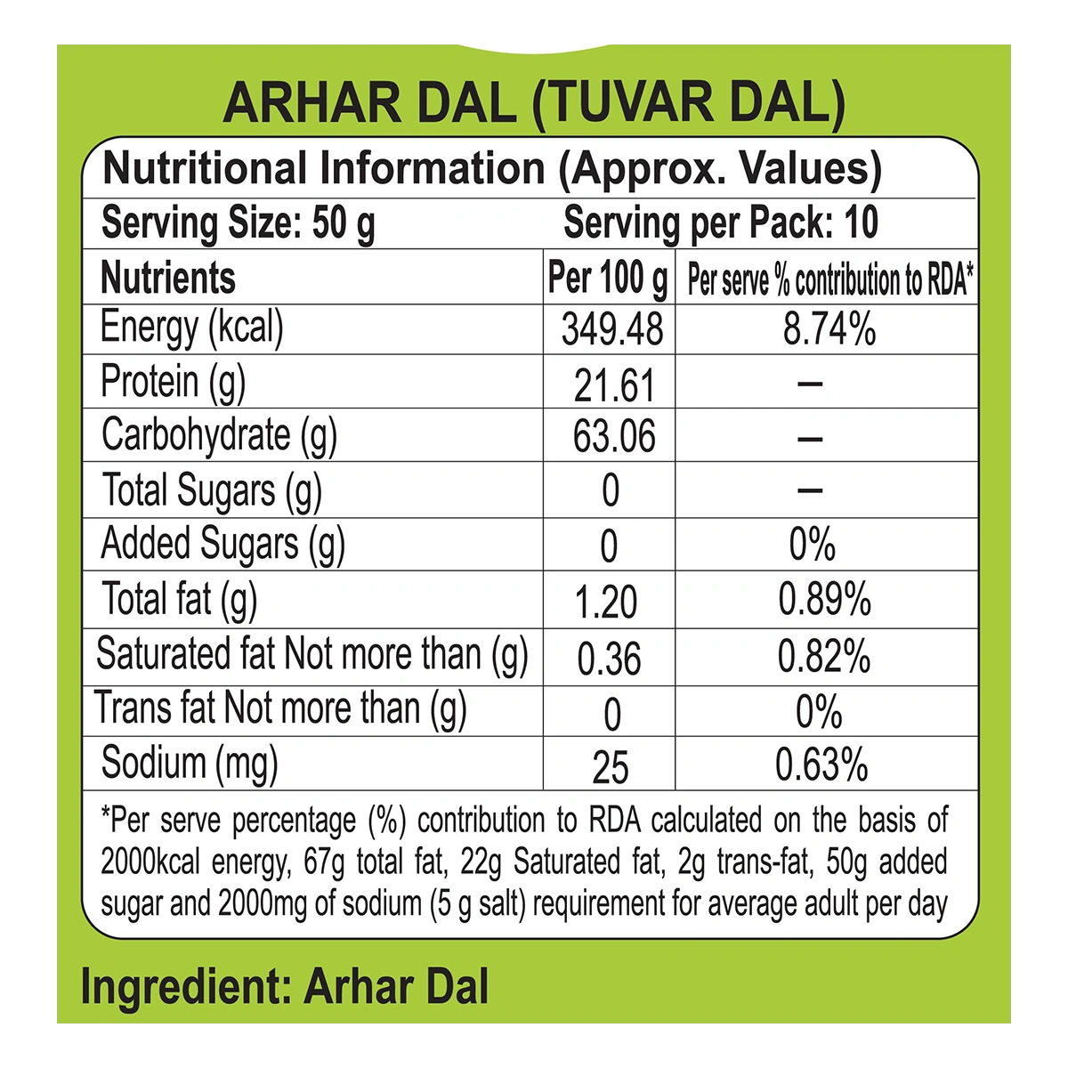 Patanjali Unpolished Arhar Dal (Tuvar Dal)