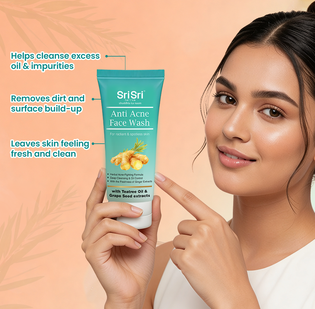 Sri Sri Tattva Anti Acne Face Wash - For Radiant & Spotless Skin, 100 ml