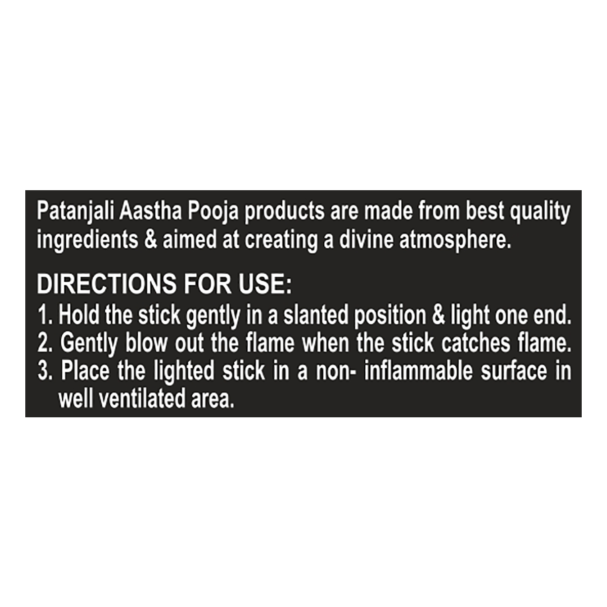 Patanjali Aastha Dry Dhoop Sticks Blackpearl -8 N