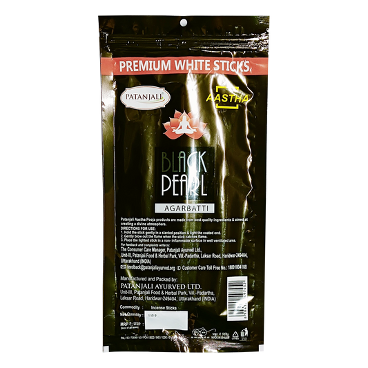 Patanjali Aastha Premium White Stick Blackpearl Agarbatti