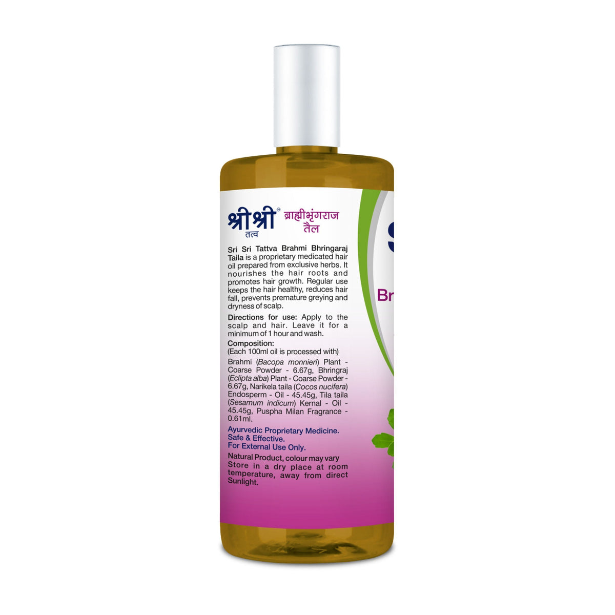Sri Sri Tattva Brahmi Bhringaraj Taila - Anti Graying, 100 ml