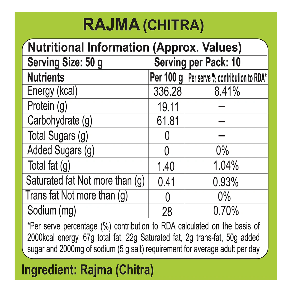 Patanjali Unpolished Rajma (Chitra)