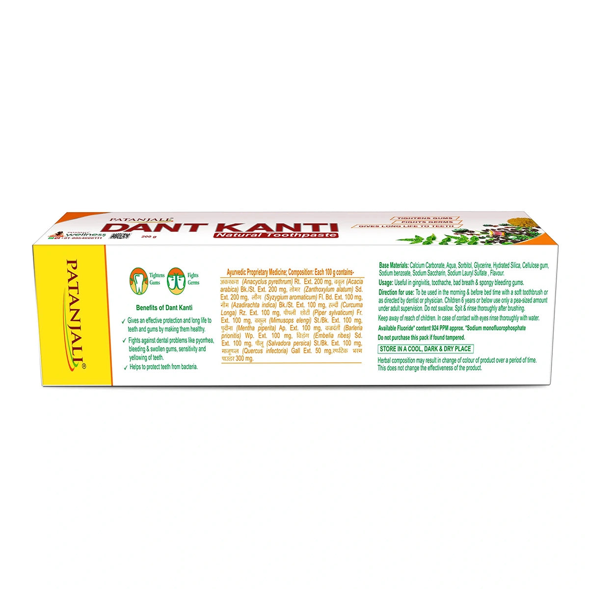 Patanjali Dant Kanti Natural 200G (Pack Of 2)