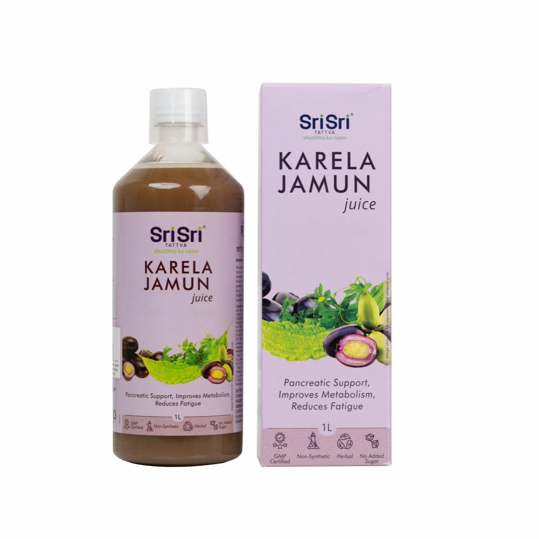 Sri Sri Tattva Karela Jamun Juice | Supports Metabolic Balance, Energy & Overall Wellness | 1 L
