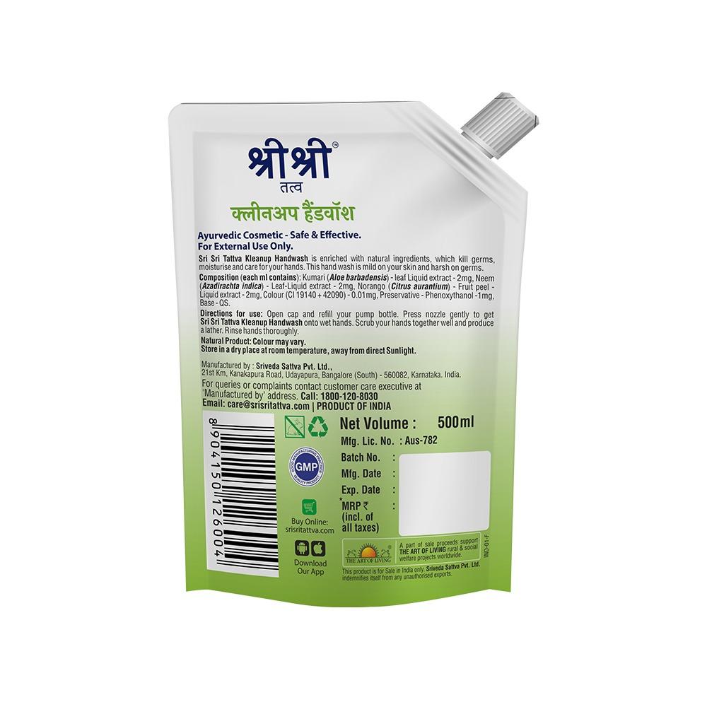 Sri Sri Tattva Kleanup Handwash Best Value Refill, 500 ml