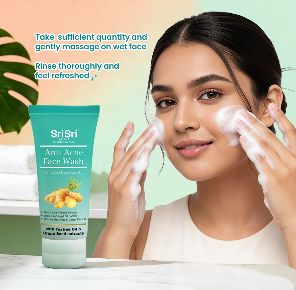 Sri Sri Tattva Anti Acne Face Wash - For Radiant & Spotless Skin, 100 ml