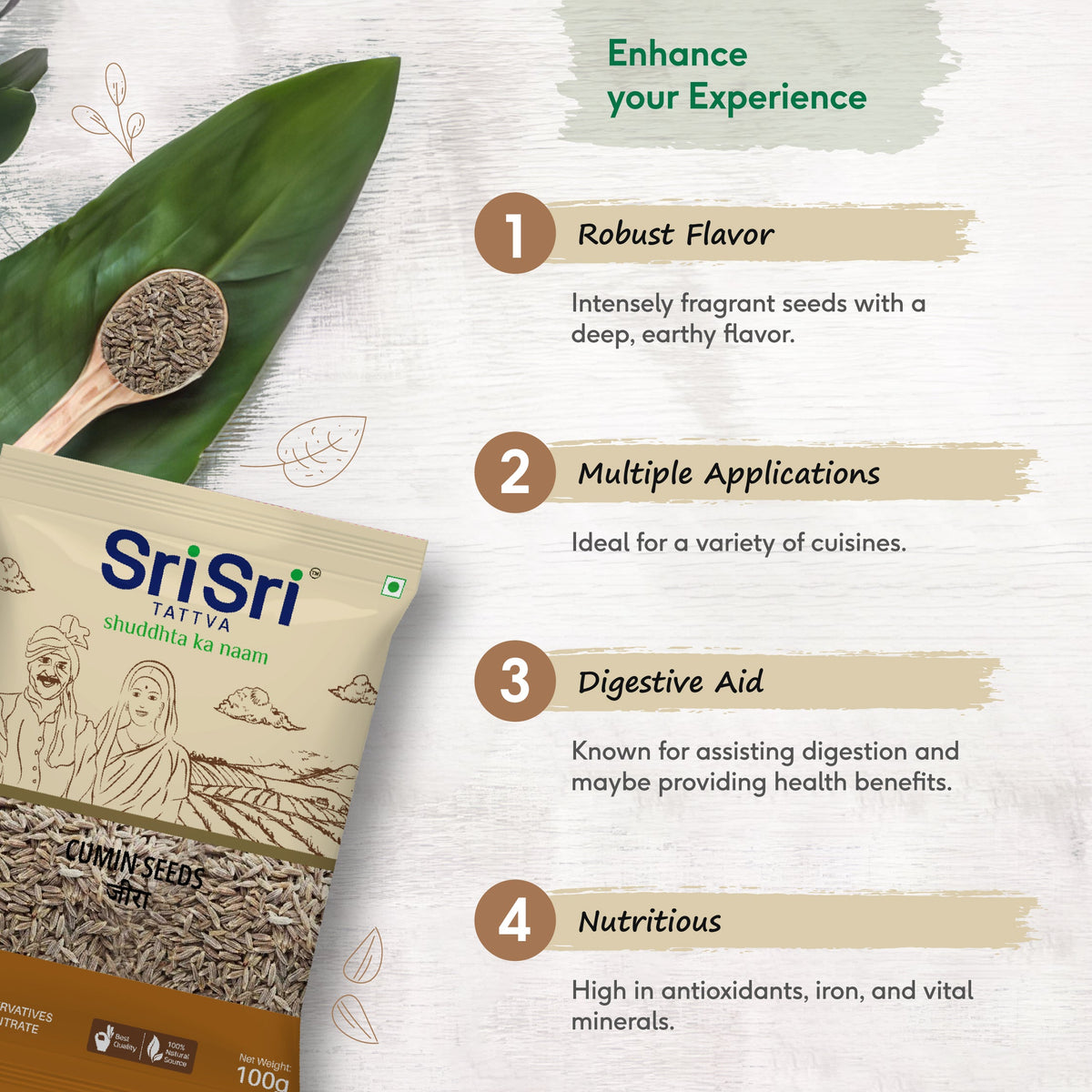 Sri Sri Tattva Cumin Seed - Jeera, 100 g