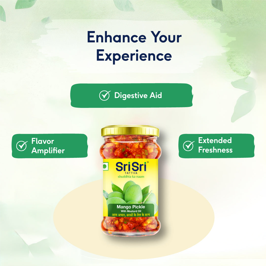 Sri Sri Tattva Mango Pickle - Mustard Oil, 300 g