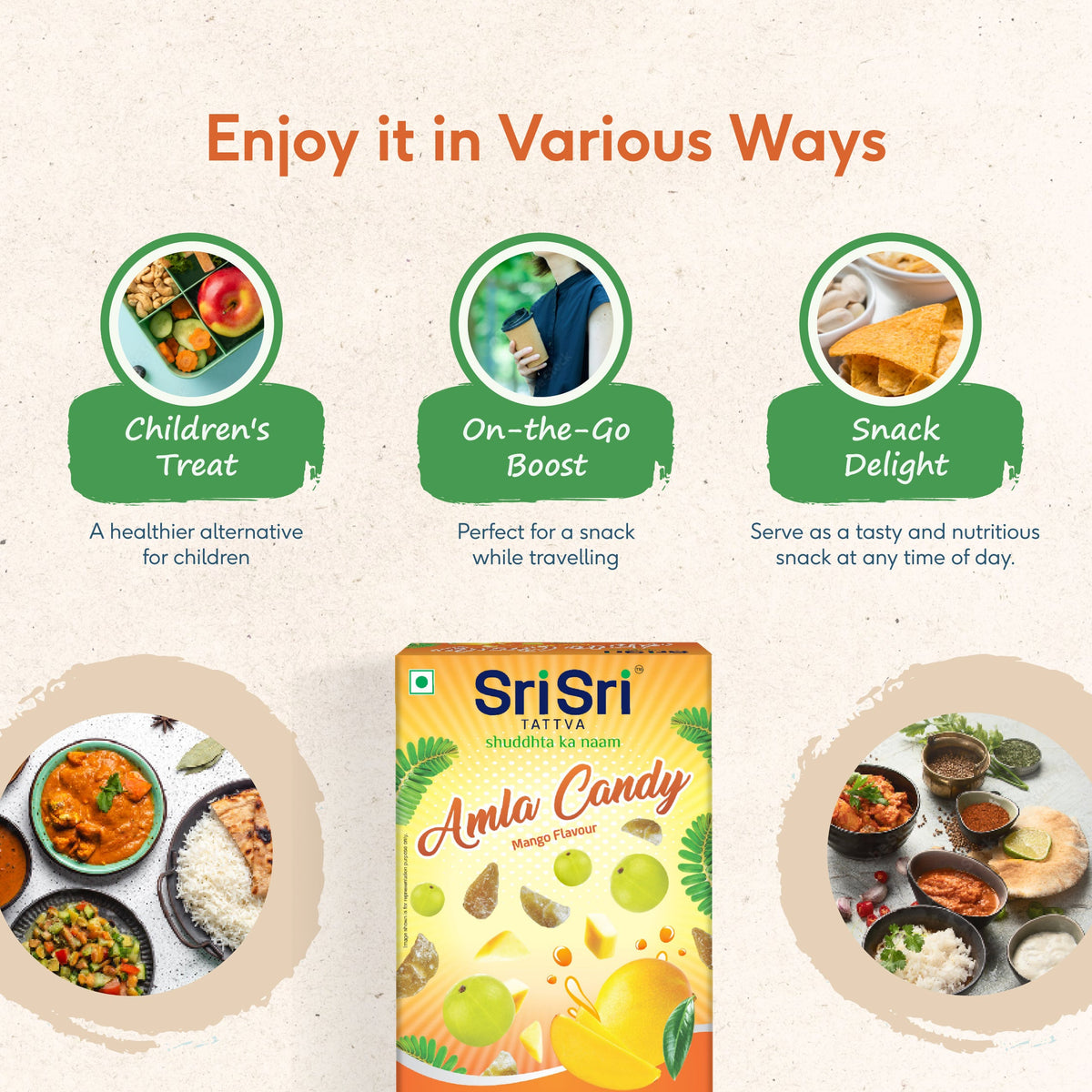 Sri Sri Tattva Amla Candy - Mango Flavoured - Delicious Healthy & Digestive, 400 g