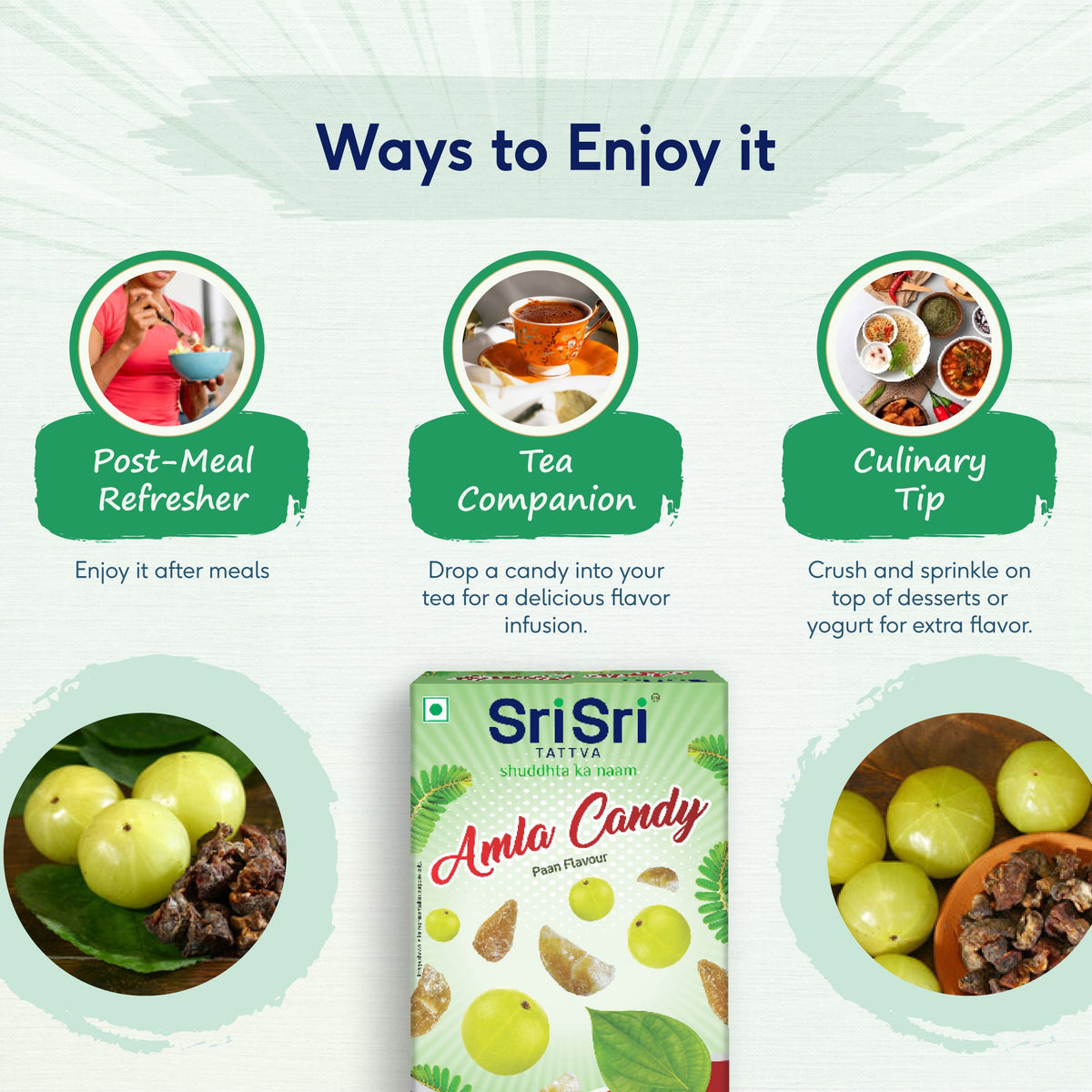 Sri Sri Tattva Amla Candy - Paan Flavoured - Delicious, Healthy & Digestive, 400 g