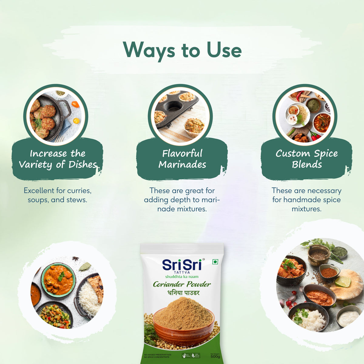 Sri Sri Tattva Coriander Powder (Dhaniya), 500 g