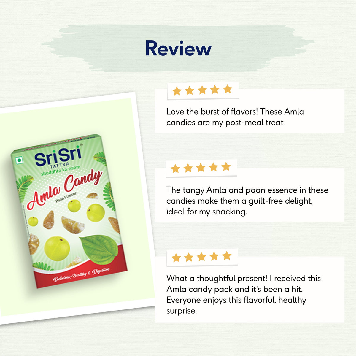 Sri Sri Tattva Amla Candy - Paan Flavoured - Delicious, Healthy & Digestive, 400 g