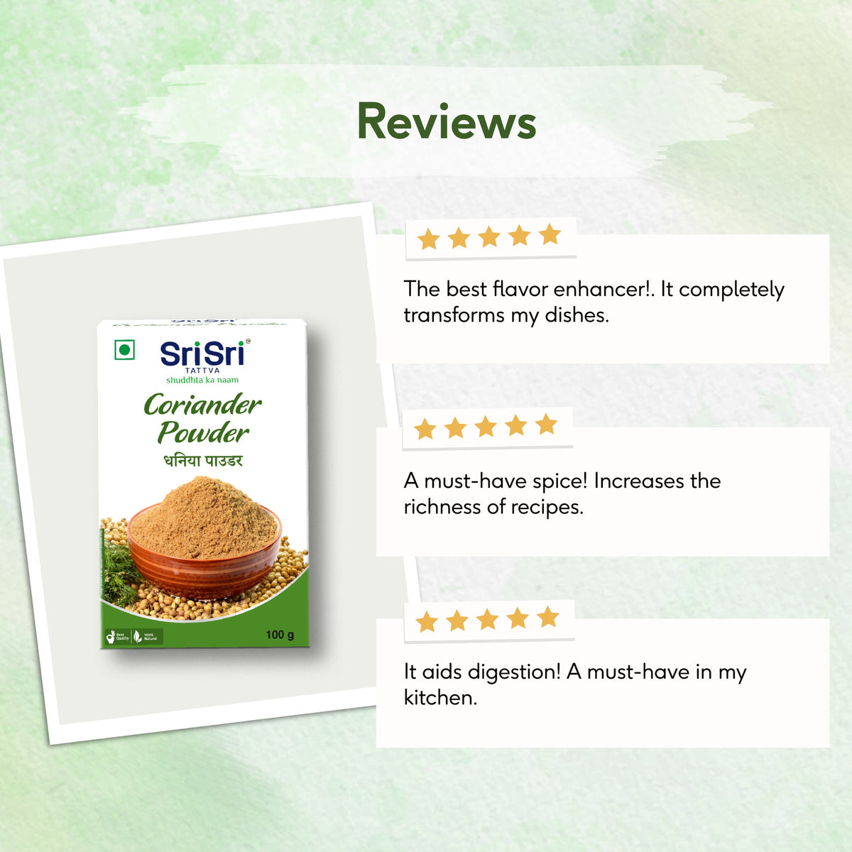 Sri Sri Tattva Coriander Powder (Dhaniya), 100 g