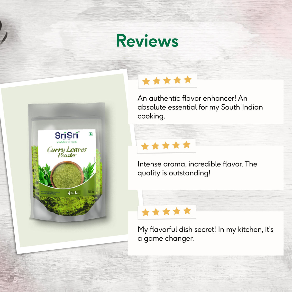 Sri Sri Tattva Curry Leaves Powder, 100 g