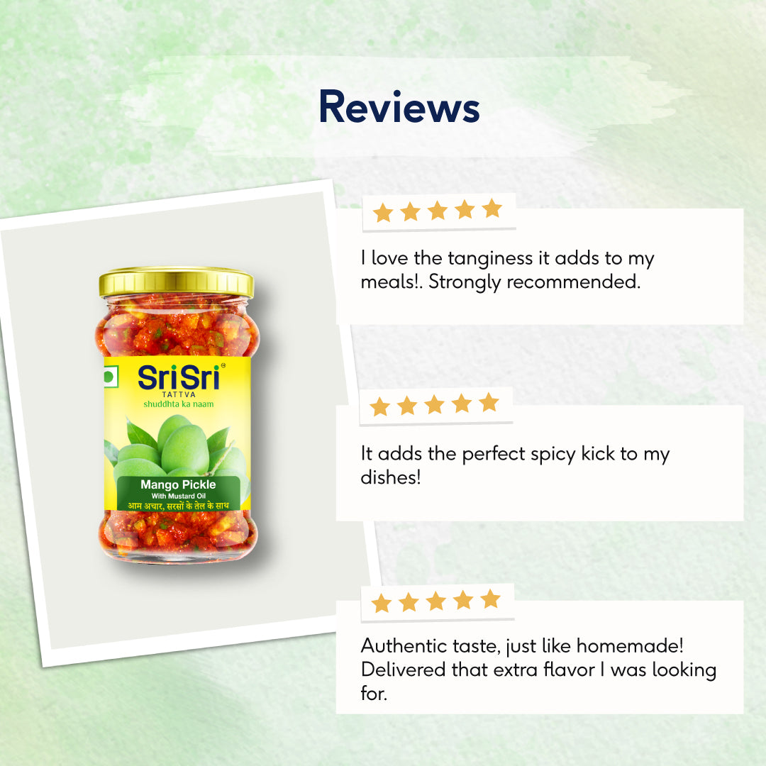 Sri Sri Tattva Mango Pickle - Mustard Oil, 300 g