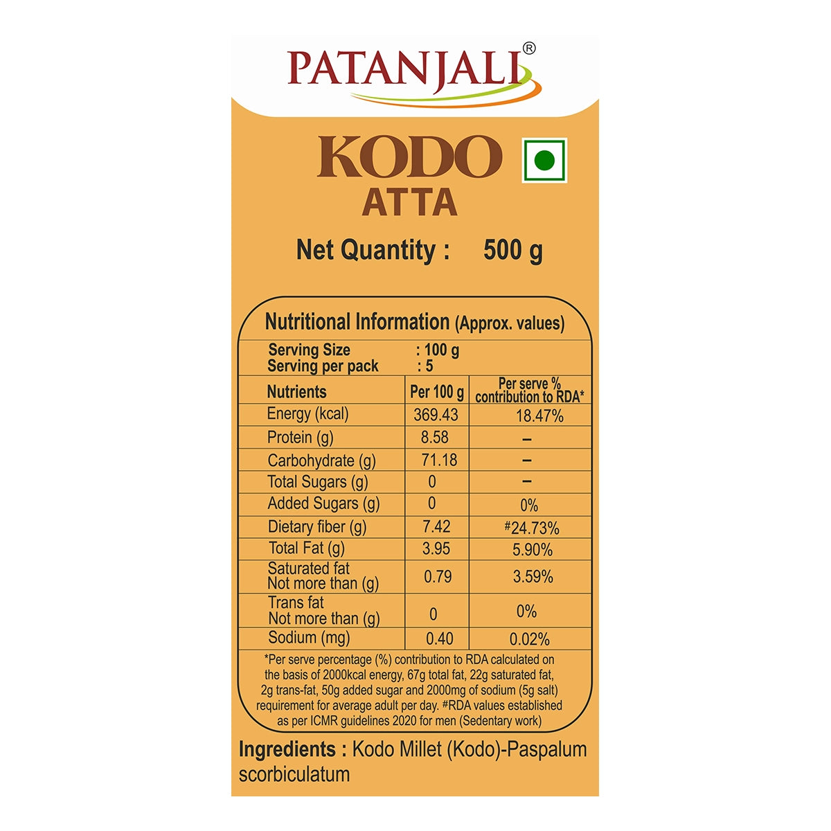 Patanjali Kodo Atta
