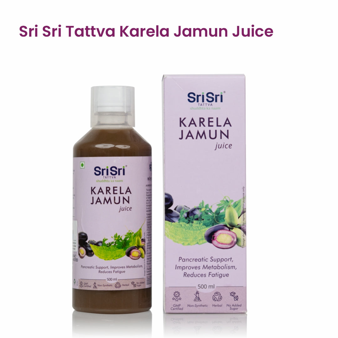 Sri Sri Tattva Karela Jamun Juice | Supports Metabolic Balance, Energy & Overall Wellness | 500 ml