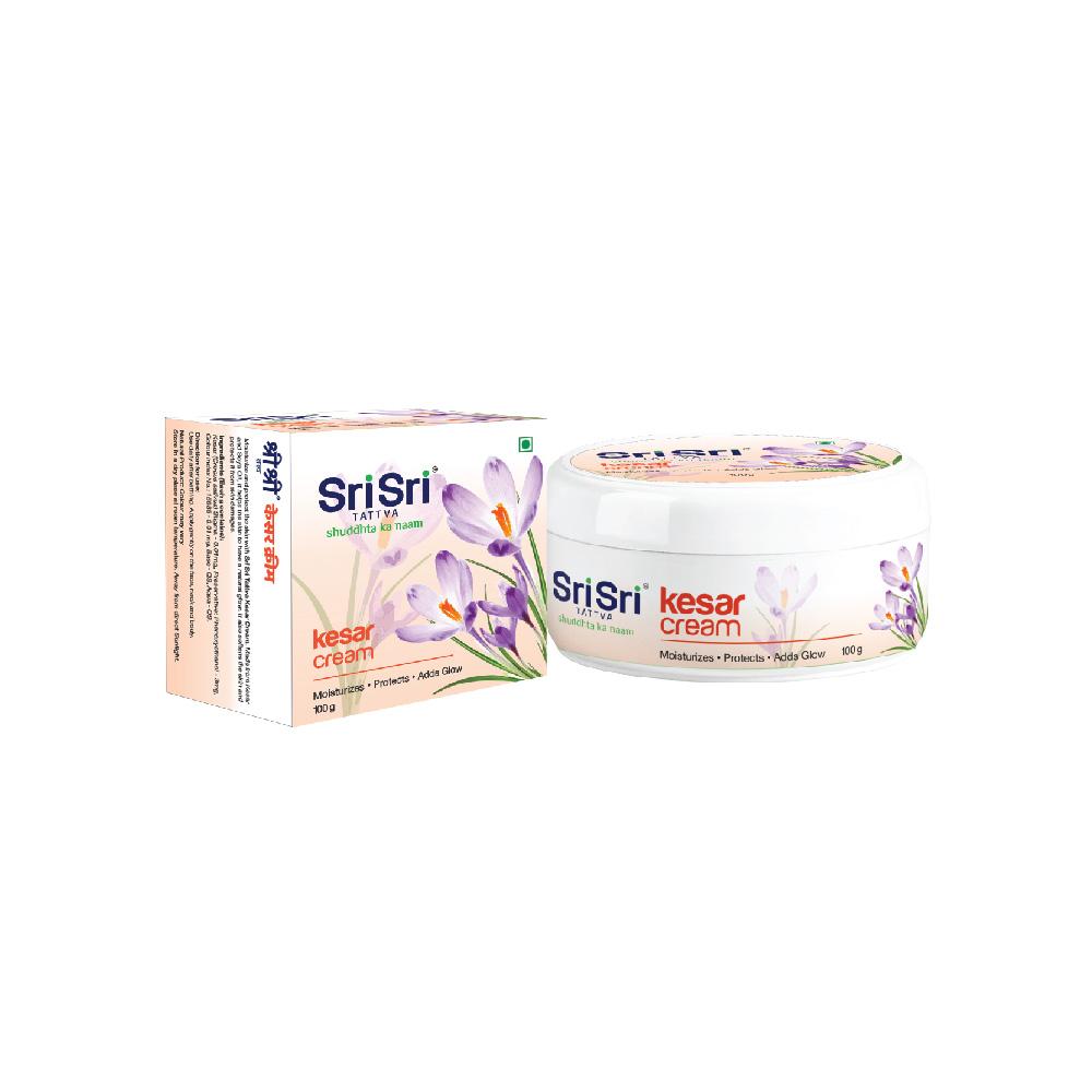 Sri Sri Tattva Kesar Cream - Moisturiser, Protects & Adds Glow, 100 g