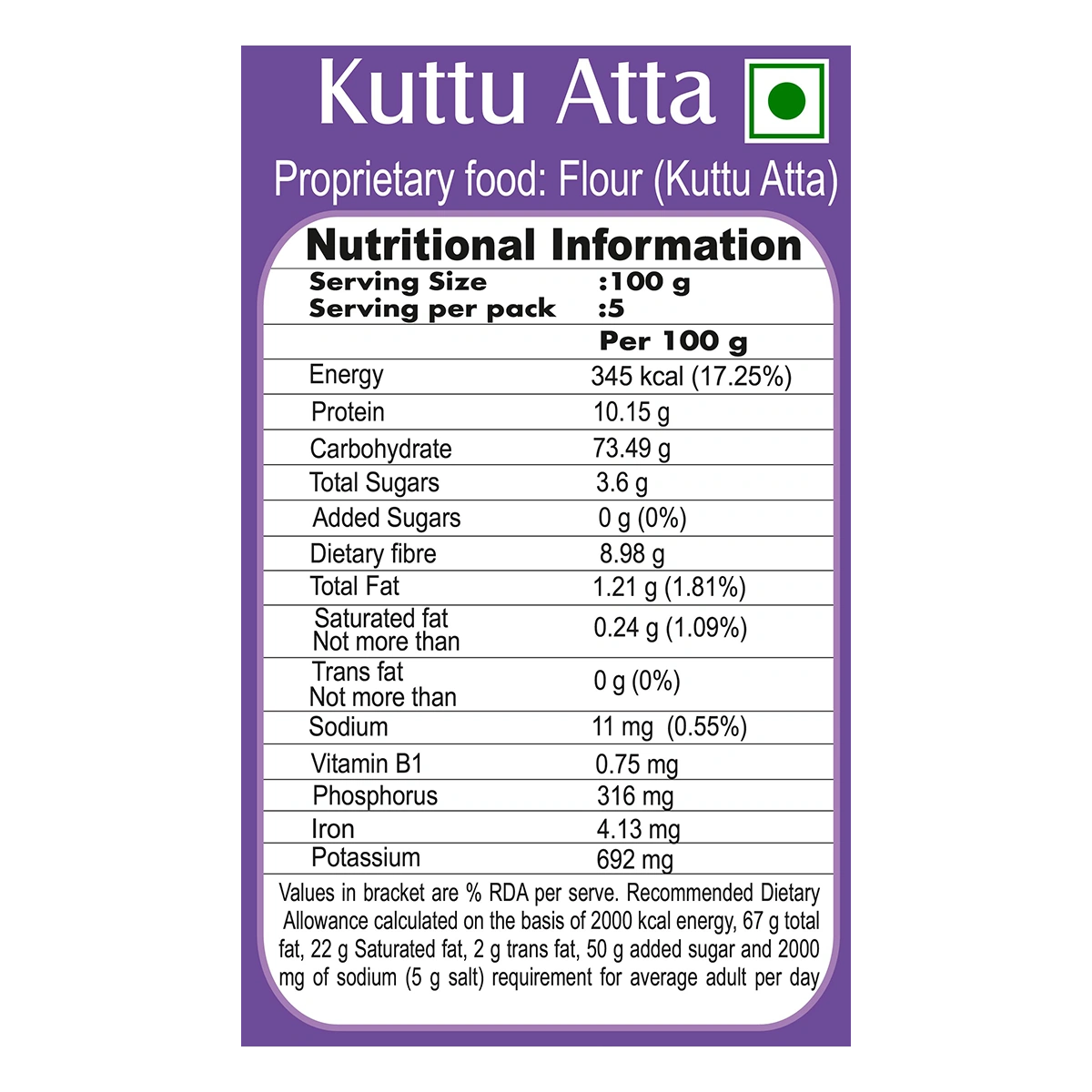 Patanjali Kuttu Atta
