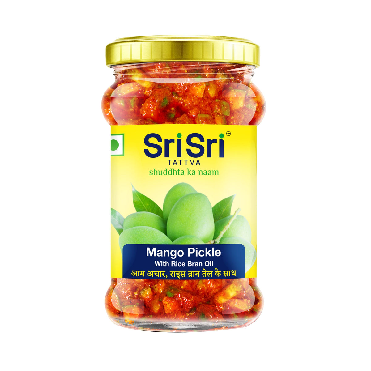 Sri Sri Tattva Mango Pickle - Rice Bran Oil, 300g